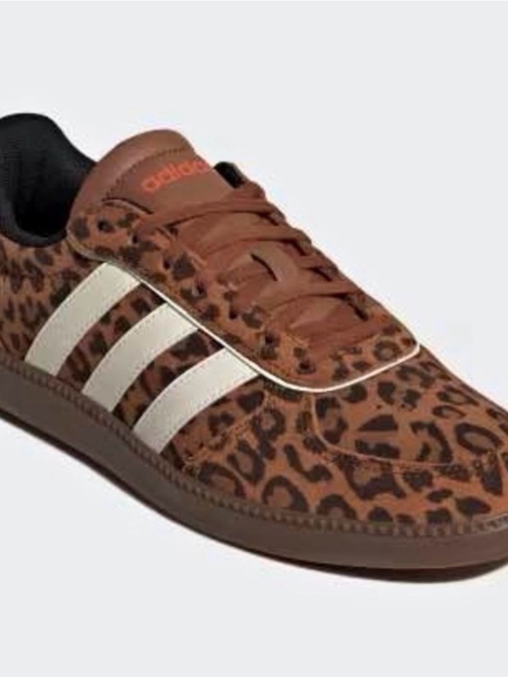 adidas Women's Leopard Print Athletic Sneakers in Brown and Cream